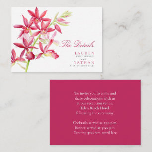 Mariage rouge orchidée détails pratiques carte de 