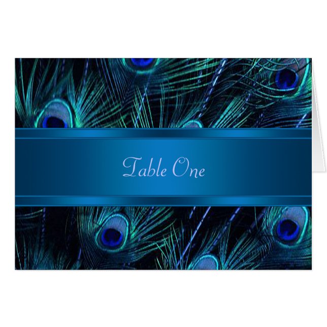 Mariage Royal Blue Purple Peacock Plumes (Devant Horizontal)