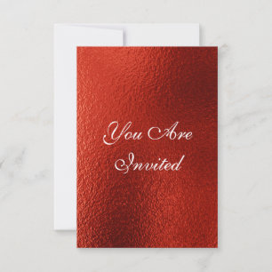 Mariage Royal Invitation Red Mettaly brillant
