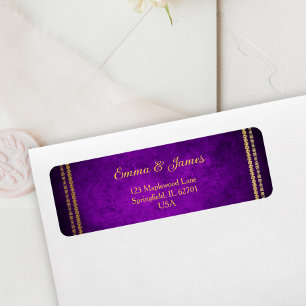 Mariage Royal Purple et Gold Frame