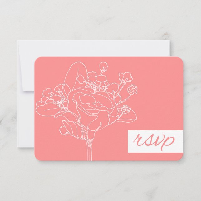 Mariage RSVP (Corail) (Devant)