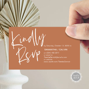Mariage RSVP, Élégance Décontractée, Invitation ré