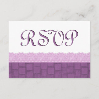 Mariage RSVP en dentelle violette