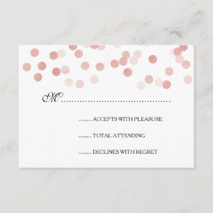 Mariage RSVP Faux Rose Gold Foil Parties scintilla