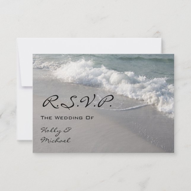 Mariage RSVP - Ocean Waves & Sand (Devant)
