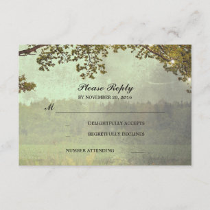Mariage RSVP rustique en chêne