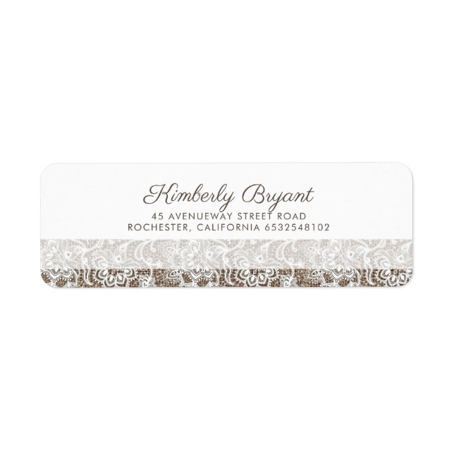 Mariage rustique Burlap et Lace (Devant)