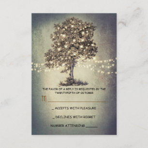 Mariage rustique d'arbre et de ficelles RSVP