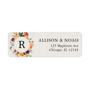 Mariage rustique de Bourgogne d'aquarelle florale