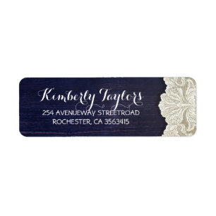 Mariage rustique de marine de dentelle et en bois