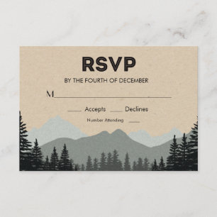 Mariage rustique de pin sylvestre RSVP