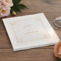 Mariage Rustique Occidental avec Nom et Monogramme