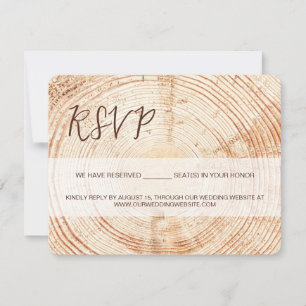 Mariage rustique RSVP SCRIPT réservé Siège