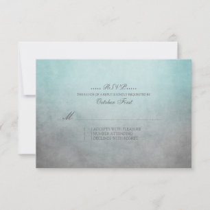 Mariage rustique Turquoise et gris bohème RSVP