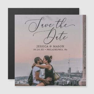 Mariage Sauvez la date Magnets avec photo