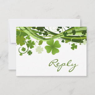 Mariage Shamrock irlandais (trèfle) RSVP