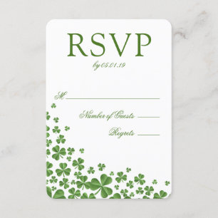 Mariage Shamrock vert irlandais RSVP
