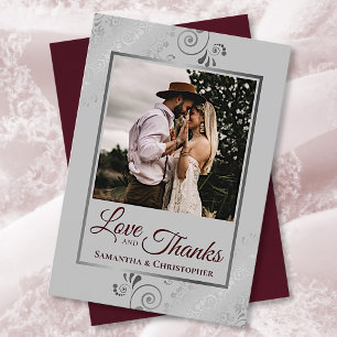 Mariage Silver Lace Bourgogne & Grey Love & Merci