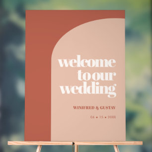 Mariage simple chic pêche en terre cuite