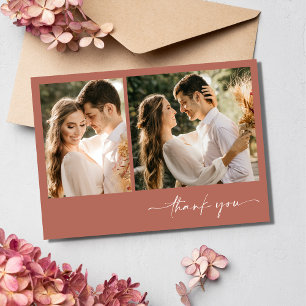 Mariage simple en terre cuite deux photos Merci