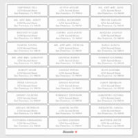Mariage simple Étiquettes de adresse invités