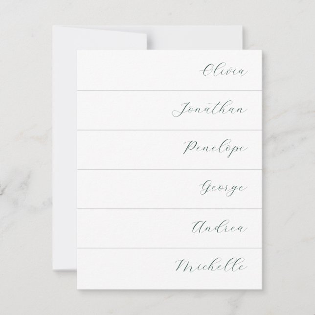 Mariage simple moderne Cursive Nom carte place (Devant)