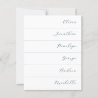 Mariage simple moderne Cursive Nom carte place