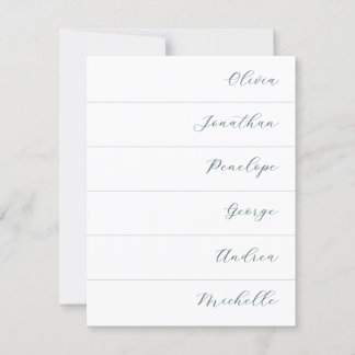 Mariage simple moderne Cursive Nom carte place