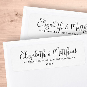 Mariage Simple Moderne Minimaliste Adresse de reto