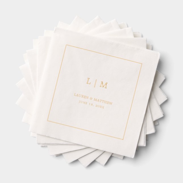 Mariage simple Monogramme élégant (Insitu (empilé))