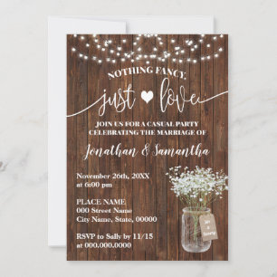 Mariage Simple Occidental Juste une Invitation de