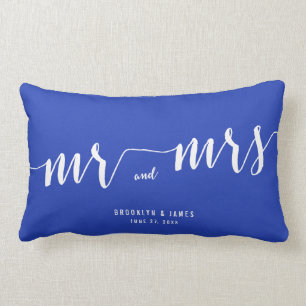 Mariage simple Royal Blue Lumbar Coussins
