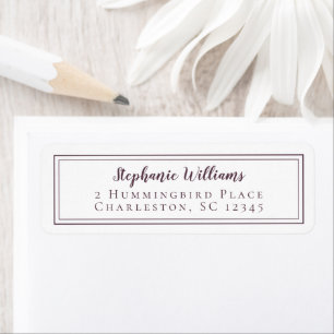 Mariage simple RSVP violet blanc