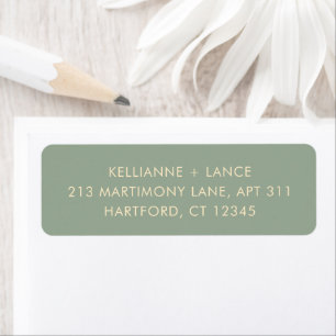 Mariage Simple Vert Sauge Moderne
