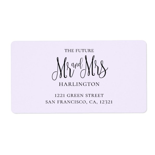 Mariage simple violet. M. et mme discours moderne (Devant)
