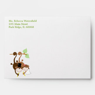 Mariage singe Couple 5x7 Enveloppe taille invitati