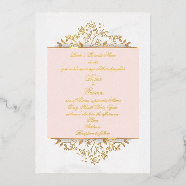 Mariage Softness Mariage Foil Invitations (Recto)