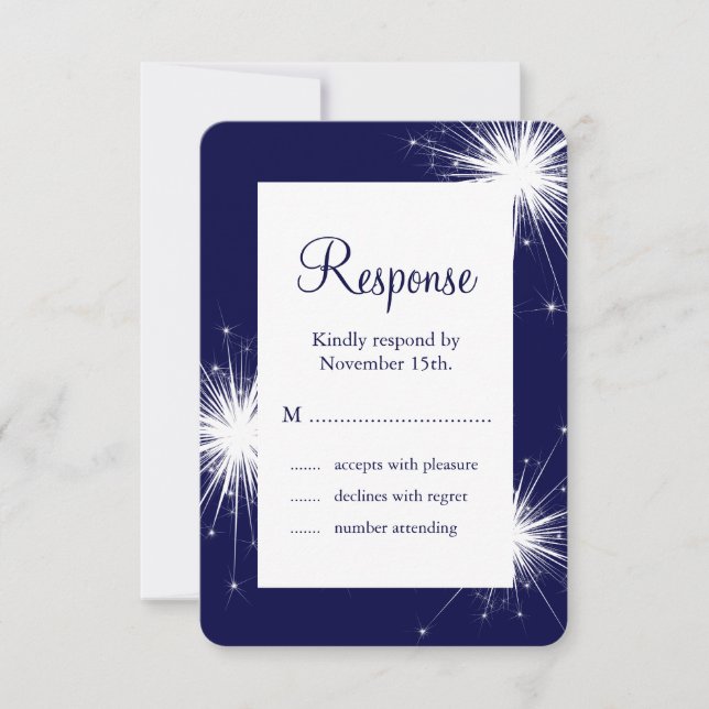 Mariage Sparkler RSVP 2 (Devant)