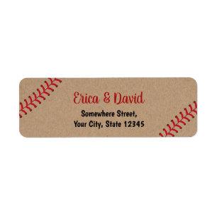 Mariage sportif de baseball Rustic Kraft