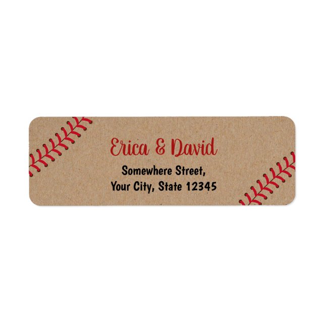 Mariage sportif de baseball Rustic Kraft (Devant)