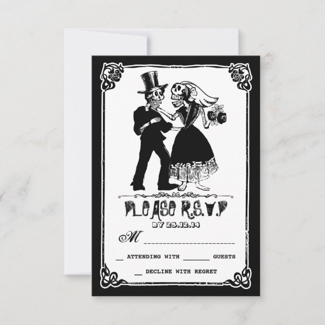 mariage squelette mort mariage rsvp (Devant)