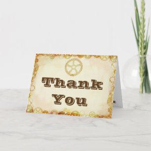 Mariage Steampunk, carte de remerciements
