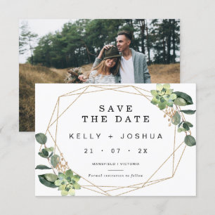 Mariage succulent verdure Enregistrer la carte de 