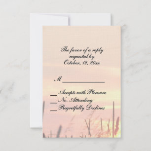 Mariage sur le terrain du coucher du soleil RSVP