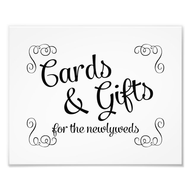 Mariage Swils Cartes et Cadeaux Signer Photo Impri (Devant)