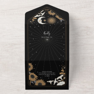 Mariage Tarot et Invitation RSVP Sun Moon aligné
