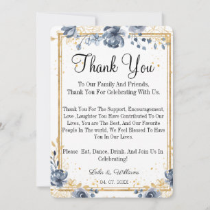 Mariage texte Calligraphie simple Carte de remerci
