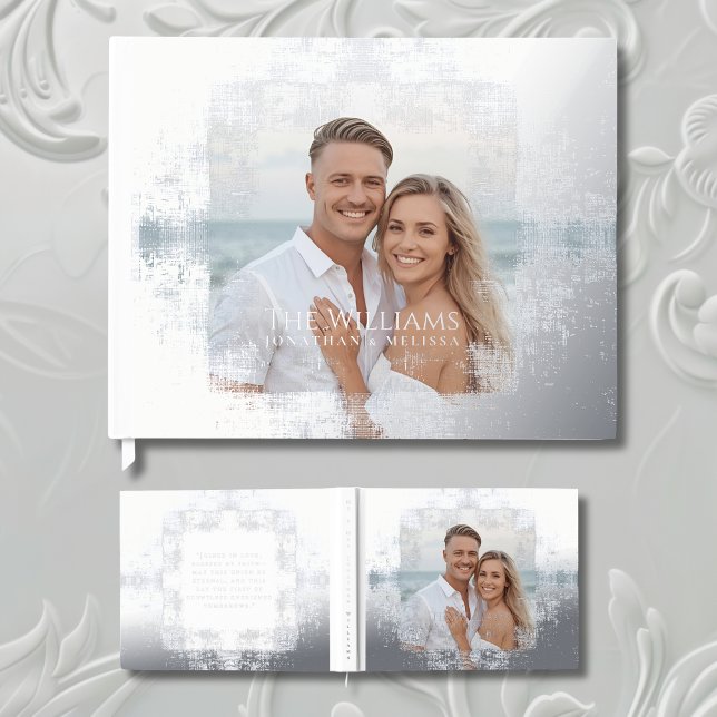Mariage textuel Foil Guestbook Elégant livre d'hôt (Créateur téléchargé)