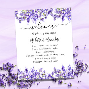 Mariage timeline programme lavande florales bienve