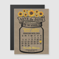 Mariage Tournesols Jar Février 2023 Date Magnet
